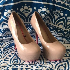 Nude Platform Heels